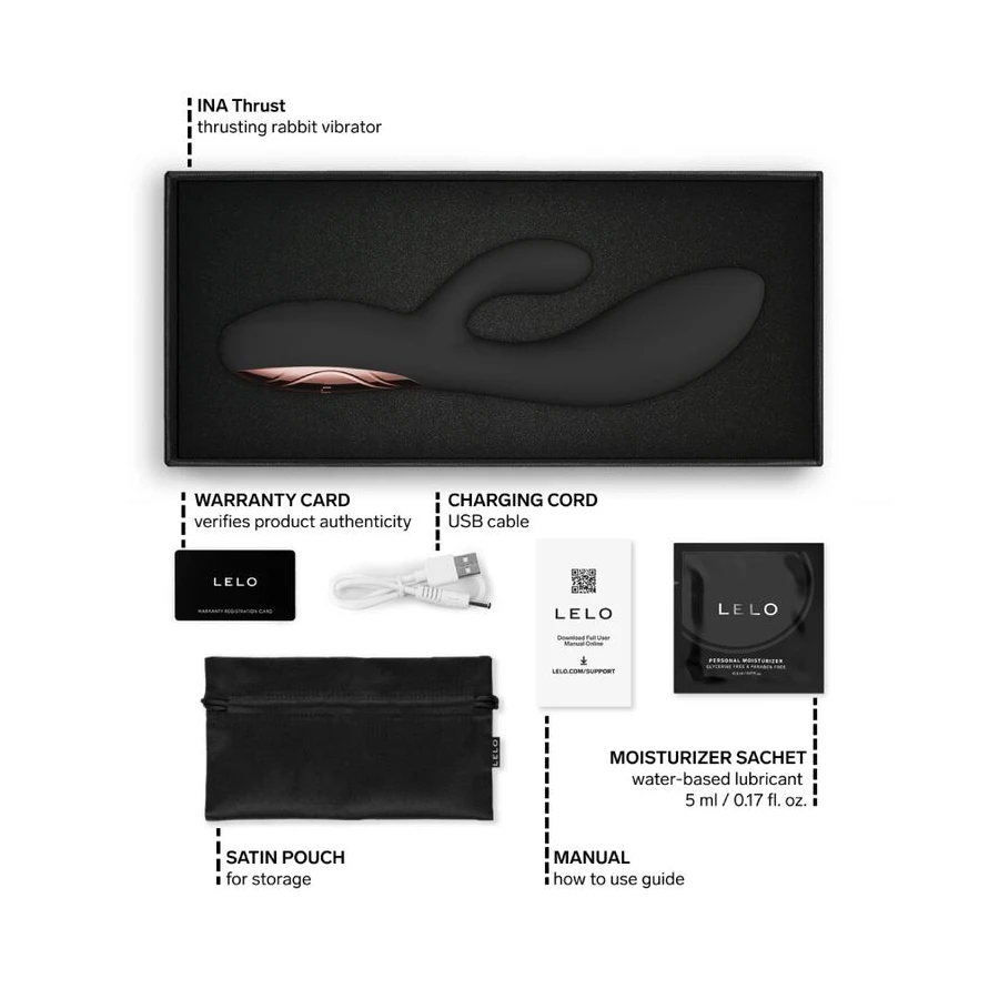 LELO - INA VIBRATORE A SPINTA THRUST RABBIT NERO